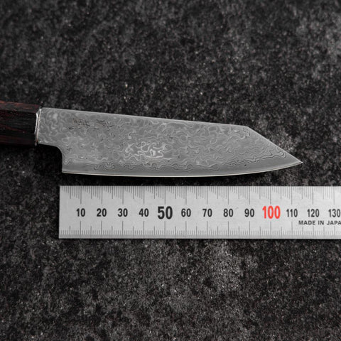 Kiritsuke Petty SLD Black Damascus Ebony Handle 110mm-[Musashi]-[Japanese-Kitchen-Knives]