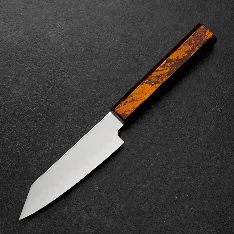 Kiritsuke Petty SLD Mirror Red Urushi Handle 125mm-[Musashi]-[Japanese-Kitchen-Knives]