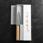 Kiritsuke Petty Silver Steel #3 Nashiji Olive Handle 125mm (4.9”)-[Musashi]-[Japanese-Kitchen-Knives]