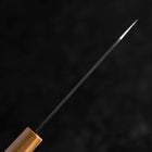 Kiritsuke Petty Silver Steel #3 Nashiji Olive Handle 125mm-[Musashi]-[Japanese-Kitchen-Knives]