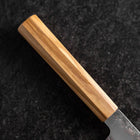 Kiritsuke Petty Silver Steel #3 Nashiji Olive Handle 125mm-[Musashi]-[Japanese-Kitchen-Knives]