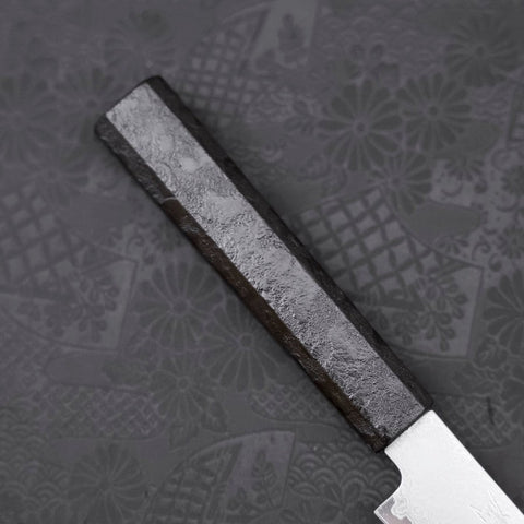 Kiritsuke Petty VG-10 Damascus Black Ishime Handle 150mm (5.9”)-[Musashi]-[Japanese-Kitchen-Knives]