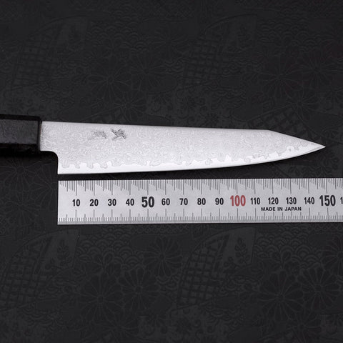 Kiritsuke Petty VG-10 Damascus Black Ishime Handle 150mm (5.9”)-[Musashi]-[Japanese-Kitchen-Knives]