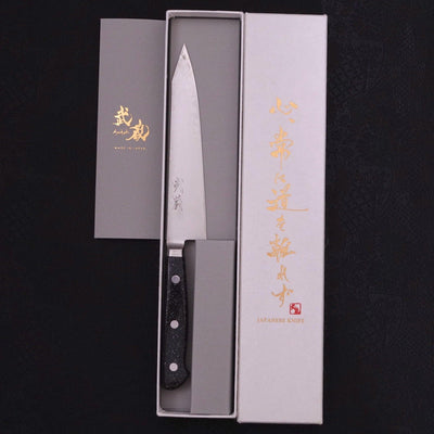Kiritsuke Petty VG-10 Damascus Black Marble Handle 150mm-VG-10-Damascus-Western Handle-[Musashi]-[Japanese-Kitchen-Knives]
