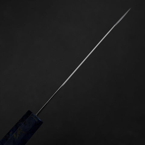 Kiritsuke Petty VG-10 Damascus Blue Birch Handle 120mm-[Musashi]-[Japanese-Kitchen-Knives]