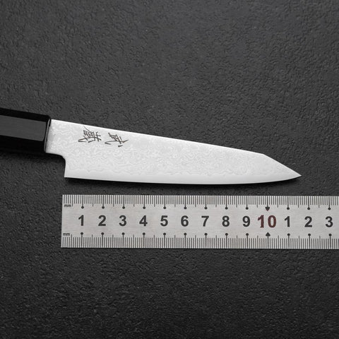 Kiritsuke Petty VG-10 Damascus Ebony Handle 110mm (4.3”)-[Musashi]-[Japanese-Kitchen-Knives]