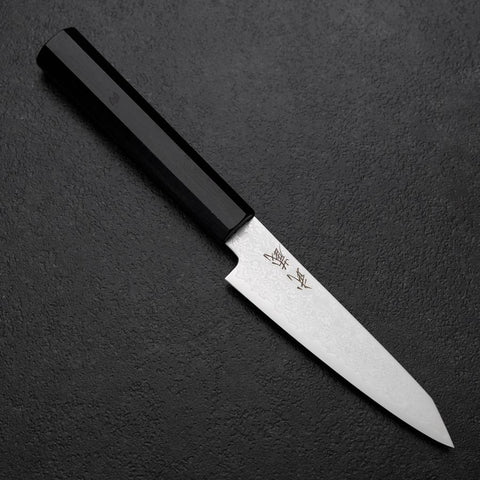 Kiritsuke Petty VG-10 Damascus Ebony Handle 110mm-[Musashi]-[Japanese-Kitchen-Knives]