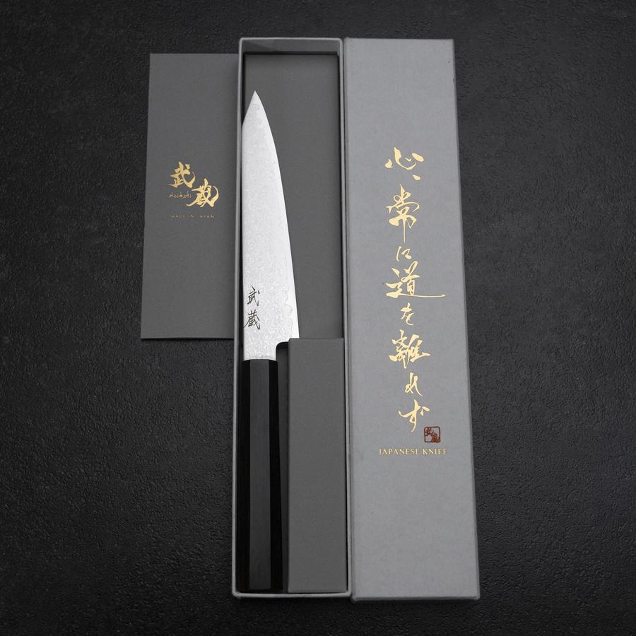 切付ペティ VG-10 ダマスカス 黒檀柄 130mm – MUSASHI