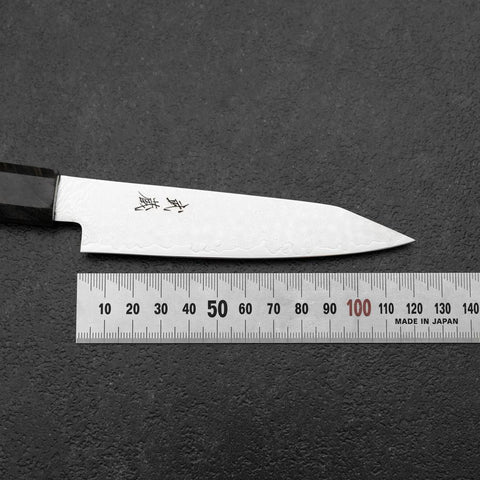 Kiritsuke Petty VG-10 Damascus Gray Birch Handle 120mm (4.7”)-[Musashi]-[Japanese-Kitchen-Knives]