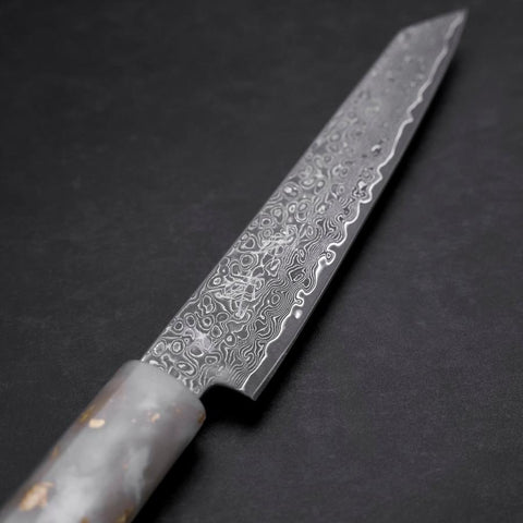 Kiritsuke Petty VG-10 Damascus Ocean White Black Gold Handle 130mm (5.1”)-[Musashi]-[Japanese-Kitchen-Knives]