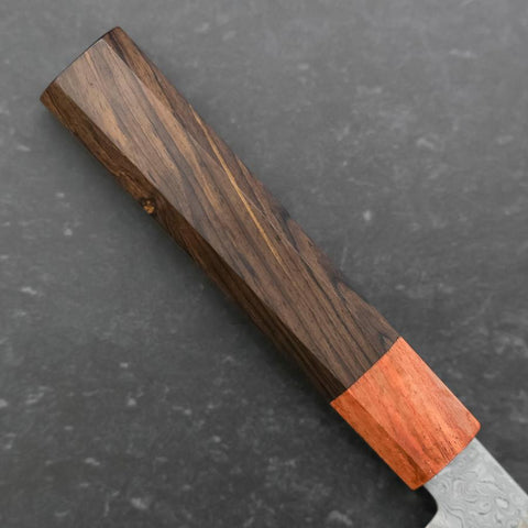 Kiritsuke Petty VG-10 Damascus Shitan Ebony Handle 130mm (5.1”)-[Musashi]-[Japanese-Kitchen-Knives]