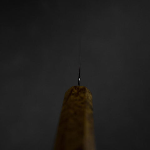 Kiritsuke Petty VG-10 Damascus Yellow-Brown Birch Handle 120mm-[Musashi]-[Japanese-Kitchen-Knives]