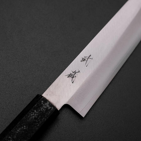 Kiritsuke Petty VG-10 Polished Black Ishime Urushi Handle 125mm (4.9”)-[Musashi]-[Japanese-Kitchen-Knives]
