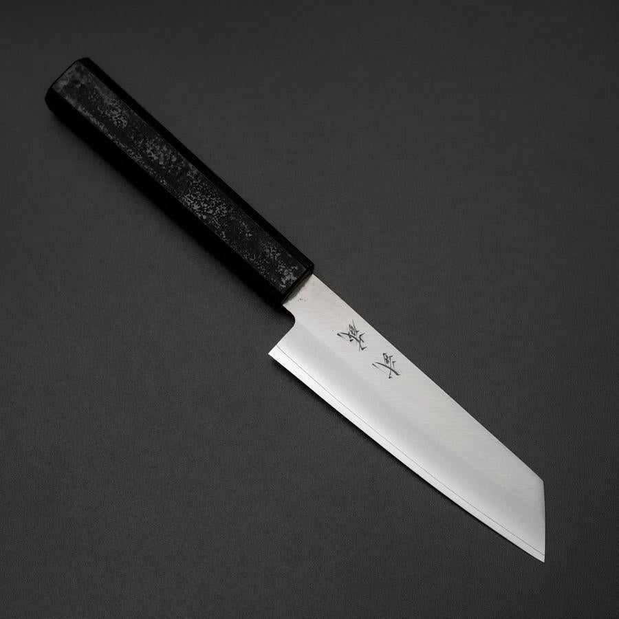 切付ペティー　黒染めダマスカス 切付ペティ VG-10 ダマスカス 黒檀柄 130mm – MUSASHI