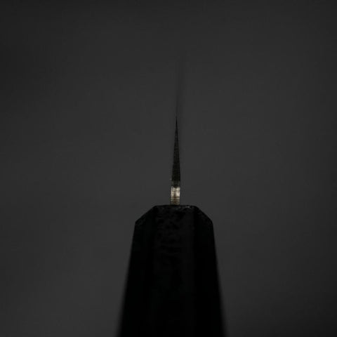 Kiritsuke Petty VG-10 Polished Black Ishime Urushi Handle 125mm-[Musashi]-[Japanese-Kitchen-Knives]