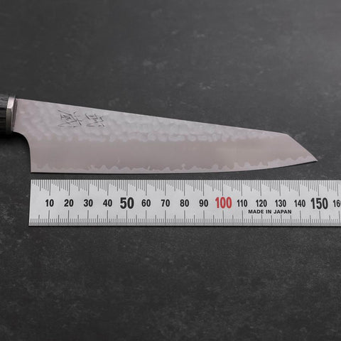 Kiritsuke Petty VG-10 Tsuchime Oval Charcoal Handle 150mm (5.9”)-[Musashi]-[Japanese-Kitchen-Knives]