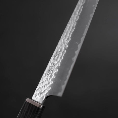 Kiritsuke Petty VG-10 Tsuchime Oval Charcoal Handle 150mm-[Musashi]-[Japanese-Kitchen-Knives]