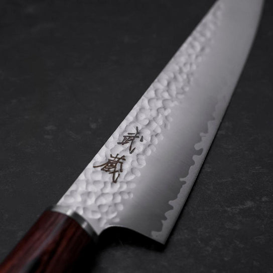 Kiritsuke Petty VG-10 Tsuchime Oval Mahogany Handle 150mm (5.9”)