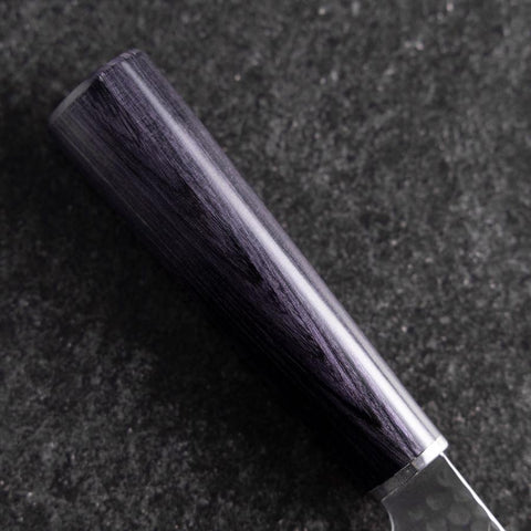 Kiritsuke Petty VG-10 Tsuchime Oval Purple Handle 150mm (5.9”)-[Musashi]-[Japanese-Kitchen-Knives]