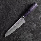 Kiritsuke Petty VG-10 Tsuchime Oval Purple Handle 150mm-[Musashi]-[Japanese-Kitchen-Knives]