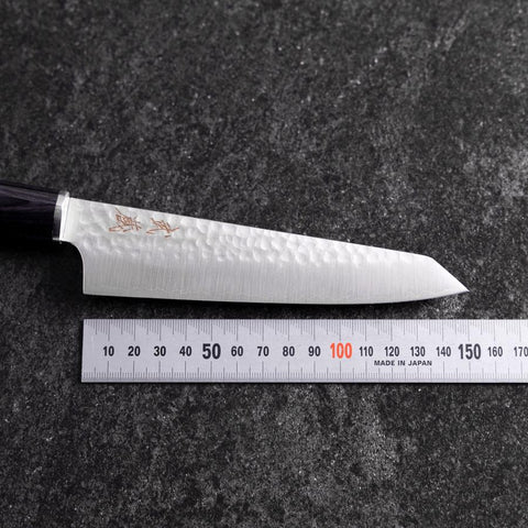 Kiritsuke Petty VG-10 Tsuchime Oval Purple Handle 150mm-[Musashi]-[Japanese-Kitchen-Knives]