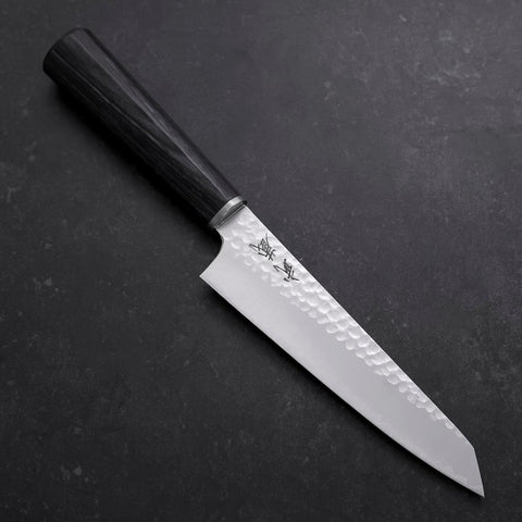Kiritsuke Petty VG-10 Tsuchime Oval Purple Handle 150mm-[Musashi]-[Japanese-Kitchen-Knives]