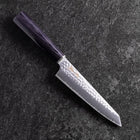 Kiritsuke Petty VG-10 Tsuchime Oval Purple Handle 150mm-[Musashi]-[Japanese-Kitchen-Knives]