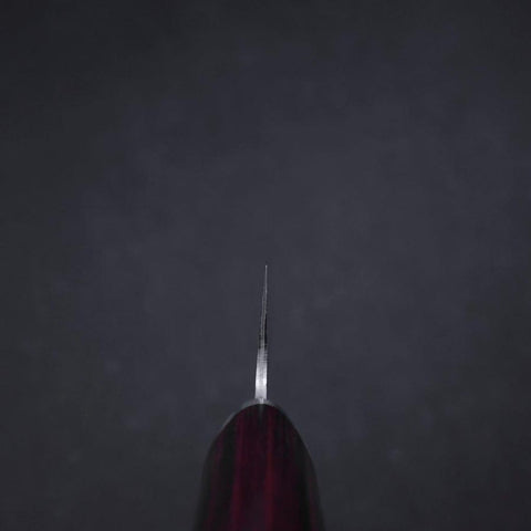 Kiritsuke Petty VG-10 Tsuchime Oval Red Handle 150mm-[Musashi]-[Japanese-Kitchen-Knives]