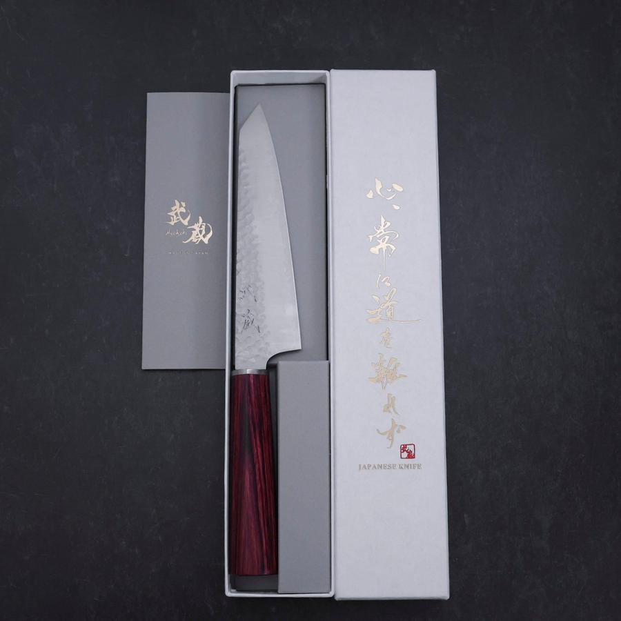 切付ペティナイフ VG-10 槌目 赤柄 150mm – MUSASHI