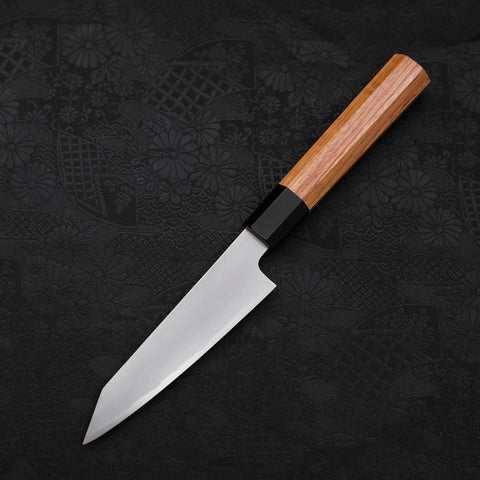 Kiritsuke Petty White Steel #2 Kasumi Buffalo Teak Handle 120mm (4.7”)-[Musashi]-[Japanese-Kitchen-Knives]