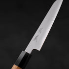 Kiritsuke Petty White Steel #2 Kasumi Buffalo Teak Handle 120mm (4.7”)-[Musashi]-[Japanese-Kitchen-Knives]