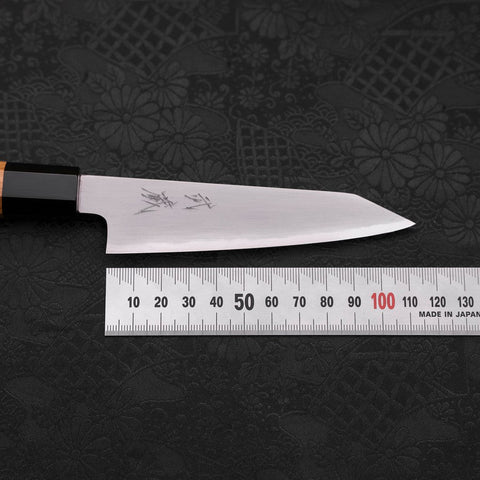 Kiritsuke Petty White Steel #2 Kasumi Buffalo Teak Handle 120mm (4.7”)-[Musashi]-[Japanese-Kitchen-Knives]