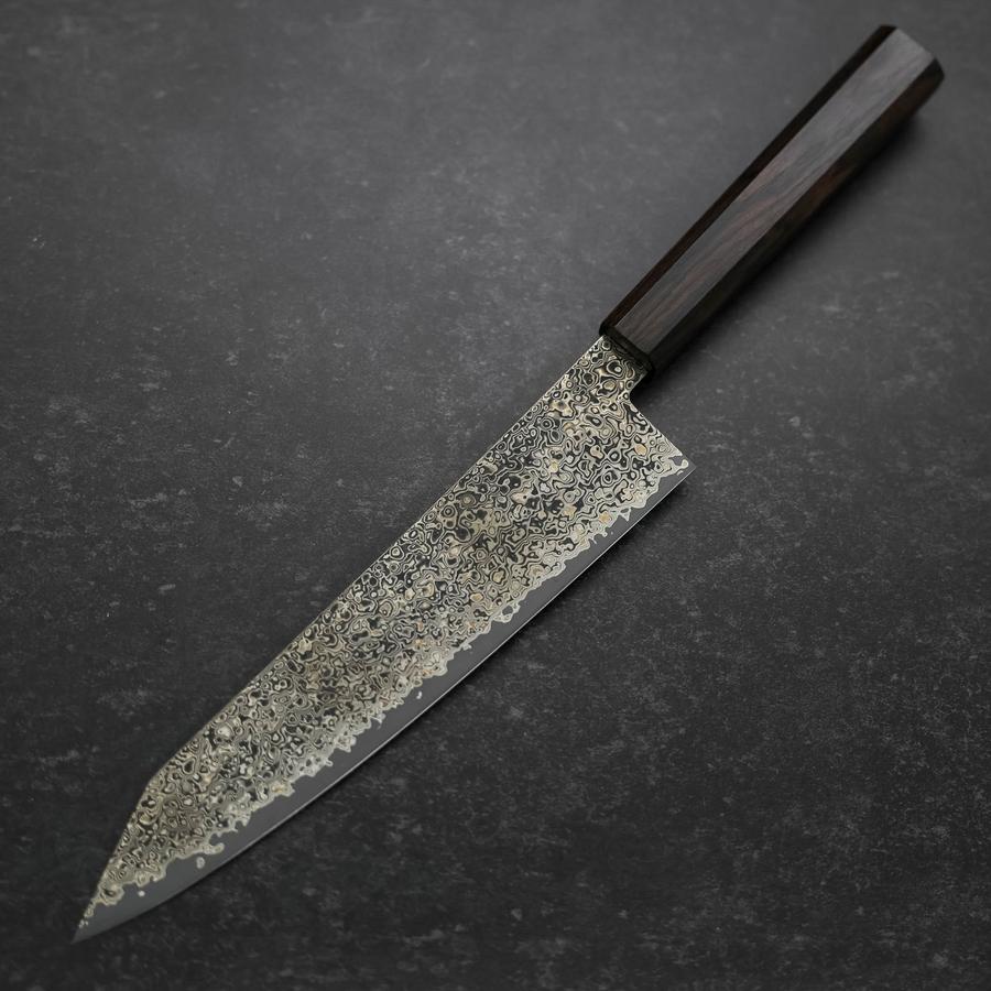切付牛刀 VG-10 黒染めダマスカス 黒檀水牛柄 210mm – MUSASHI