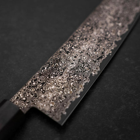 Kiritsuke SG-2 Black Nickel Damascus Ebony Handle 210mm (8.3”)-[Musashi]-[Japanese-Kitchen-Knives]