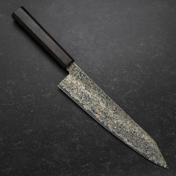 切付牛刀 VG-10 黒染めダマスカス 黒檀水牛柄 210mm – MUSASHI