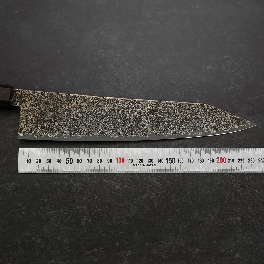 切付牛刀 VG-10 黒染めダマスカス 黒檀水牛柄 240mm – MUSASHI