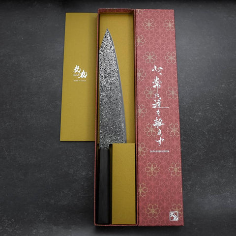 Kiritsuke SG-2 Black Nickel Damascus Ebony Handle 240mm (9.4”)-[Musashi]-[Japanese-Kitchen-Knives]