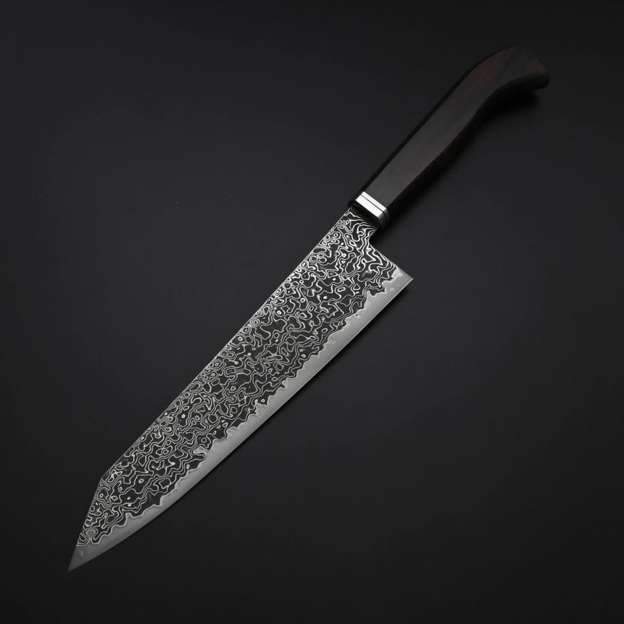 切付牛刀 VG-10 黒染めダマスカス 黒檀水牛柄 210mm – MUSASHI