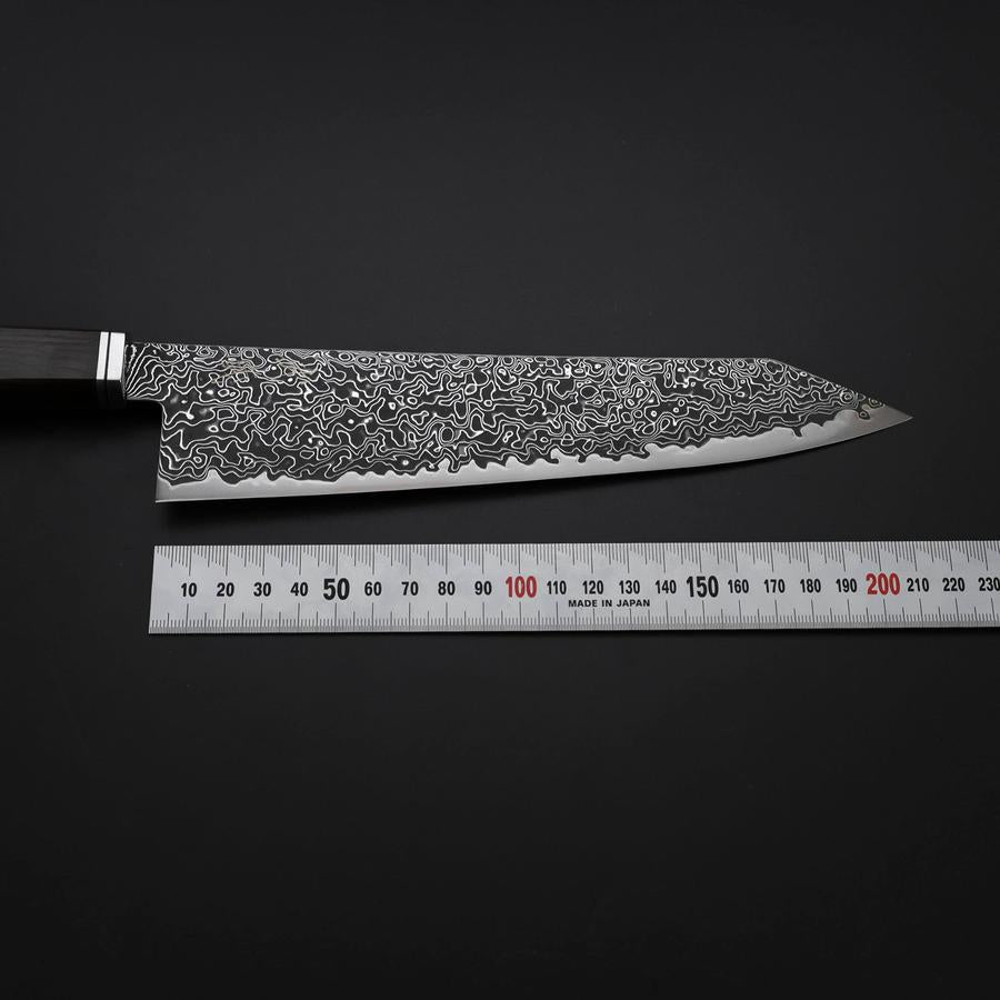 切付牛刀 VG-10 黒染めダマスカス 黒檀水牛柄 210mm – MUSASHI