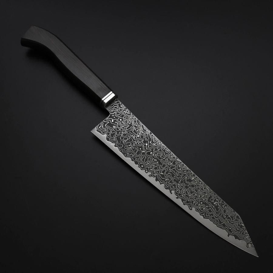 切付牛刀 VG-10 黒染めダマスカス 黒檀水牛柄 210mm – MUSASHI