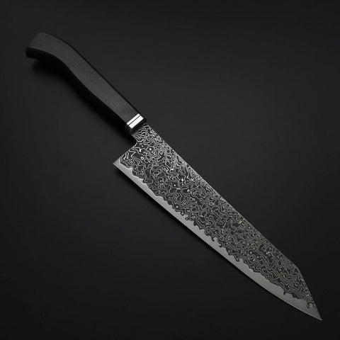 Kiritsuke SG-2 Black Nickel Damascus Western Ebony Handle 210mm (8.3”)-[Musashi]-[Japanese-Kitchen-Knives]