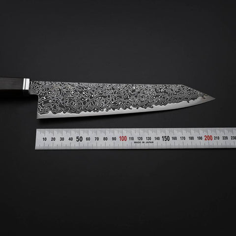 Kiritsuke SG-2 Black Nickel Damascus Western Ebony Handle 210mm-[Musashi]-[Japanese-Kitchen-Knives]