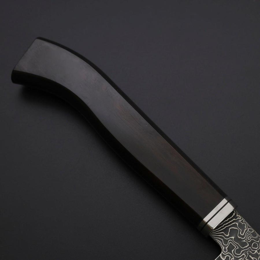 切付牛刀 VG-10 黒染めダマスカス 黒檀水牛柄 210mm – MUSASHI