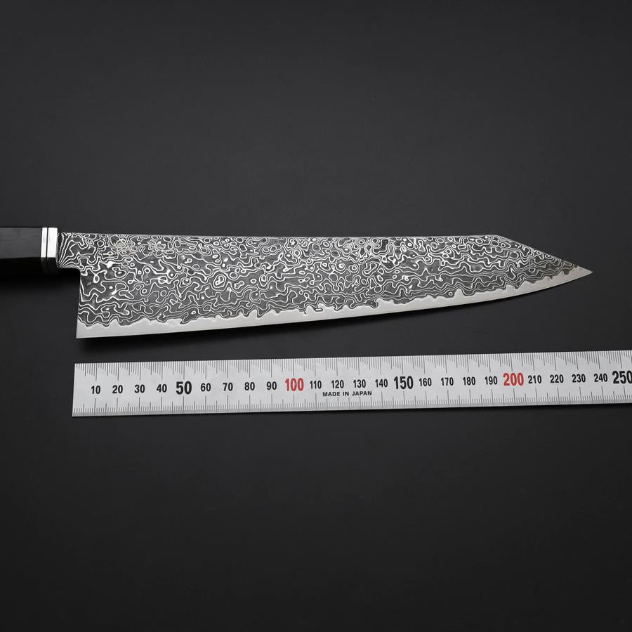 切付牛刀 VG-10 黒染めダマスカス 黒檀水牛柄 210mm – MUSASHI