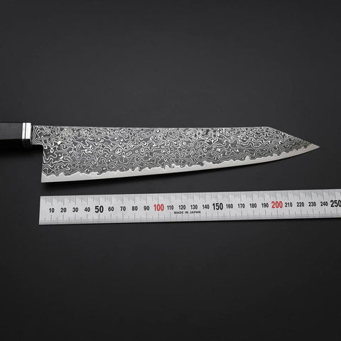 Kiritsuke SG-2 Black Nickel Damascus Western Ebony Handle 240mm-[Musashi]-[Japanese-Kitchen-Knives]