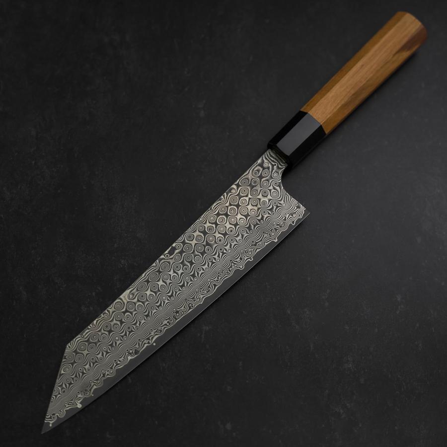 菊季　ダマスカス牛刀　240㎜ 切付牛刀 SG-2 ダマスカス 濃い緑柄 240mm – MUSASHI