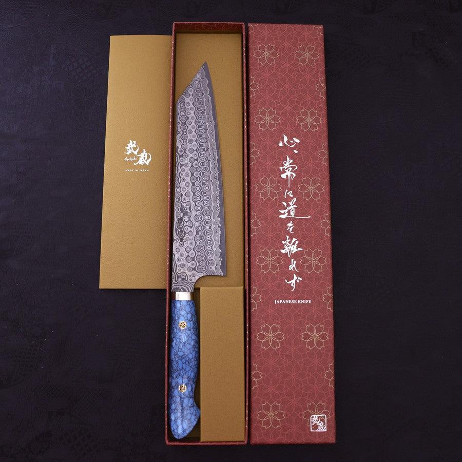 Kiritsuke SG-2 Damascus Turquoise Blue Handle 240mm (9.4”) – MUSASHI