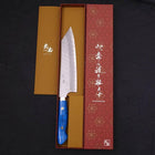 Kiritsuke SG-2 Tsuchime Turquoise Blue Handle 200mm (7.9”)-[Musashi]-[Japanese-Kitchen-Knives]