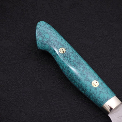 Kiritsuke SG-2 Tsuchime Turquoise Green Handle 200mm (7.9”)-[Musashi]-[Japanese-Kitchen-Knives]