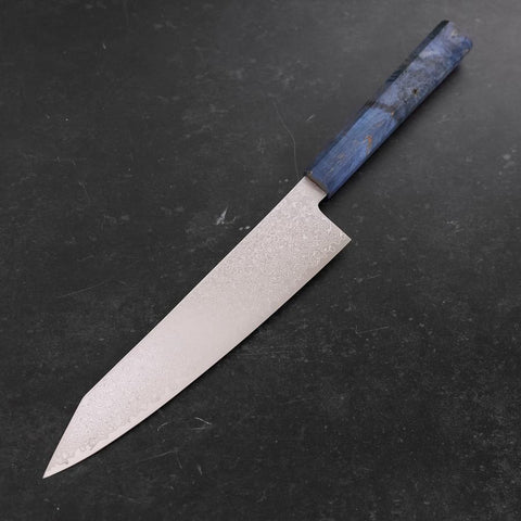 Kiritsuke SG-2 Wave Nickel Damascus Blue Maple Handle 210mm (8.3”)-[Musashi]-[Japanese-Kitchen-Knives]